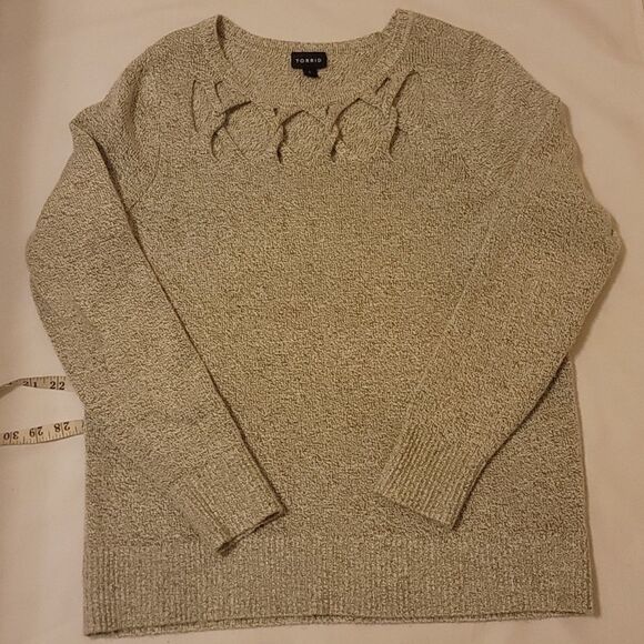 Torrid Twist Knot Sweater Top size 0 - Picture 1 of 8